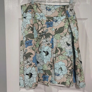 Talbots Woman Multicolored Floral A-Line Skirt in Size 16W (Woman)